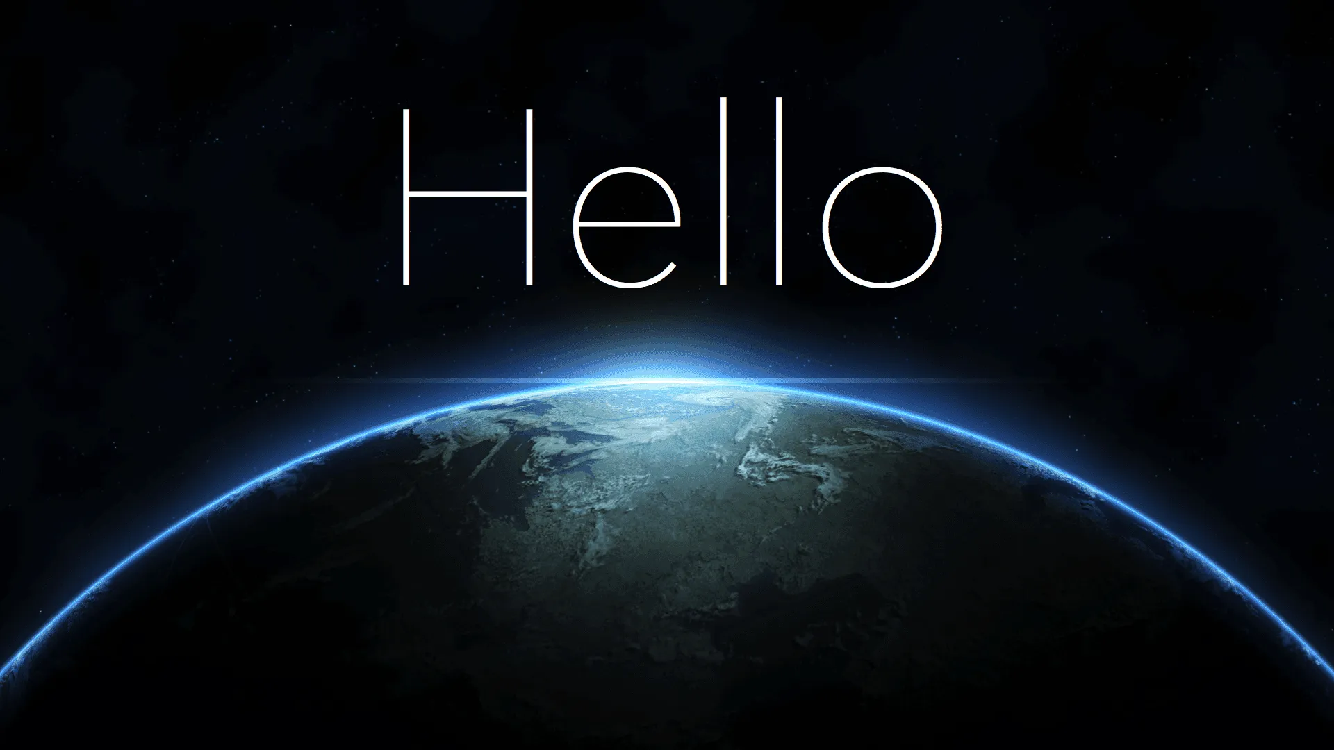 Hello message over the world